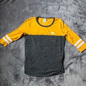 VS Pink 3/4 length baseball Tee